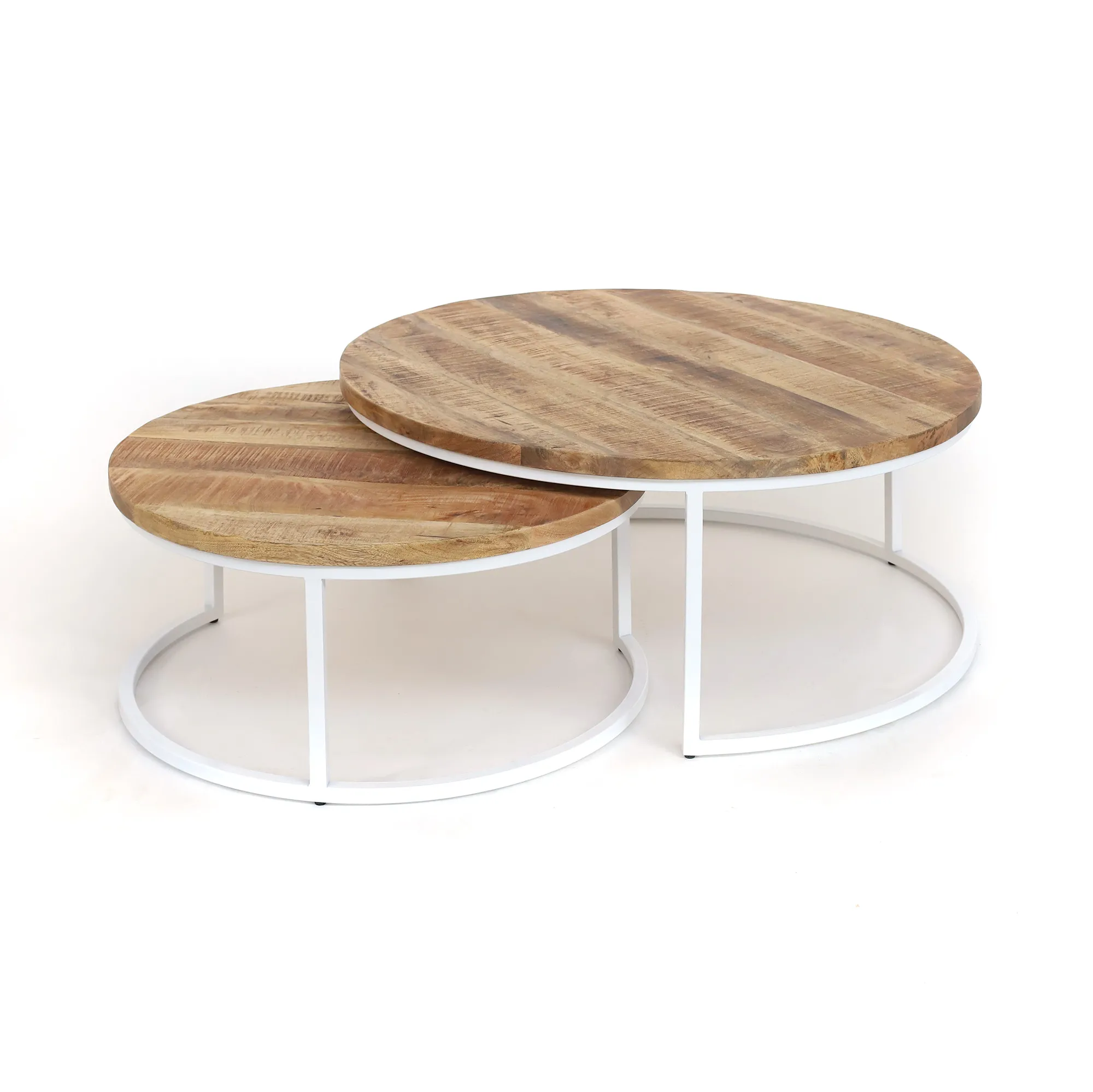 Set Couchtisch 'Brion', weiß, natur