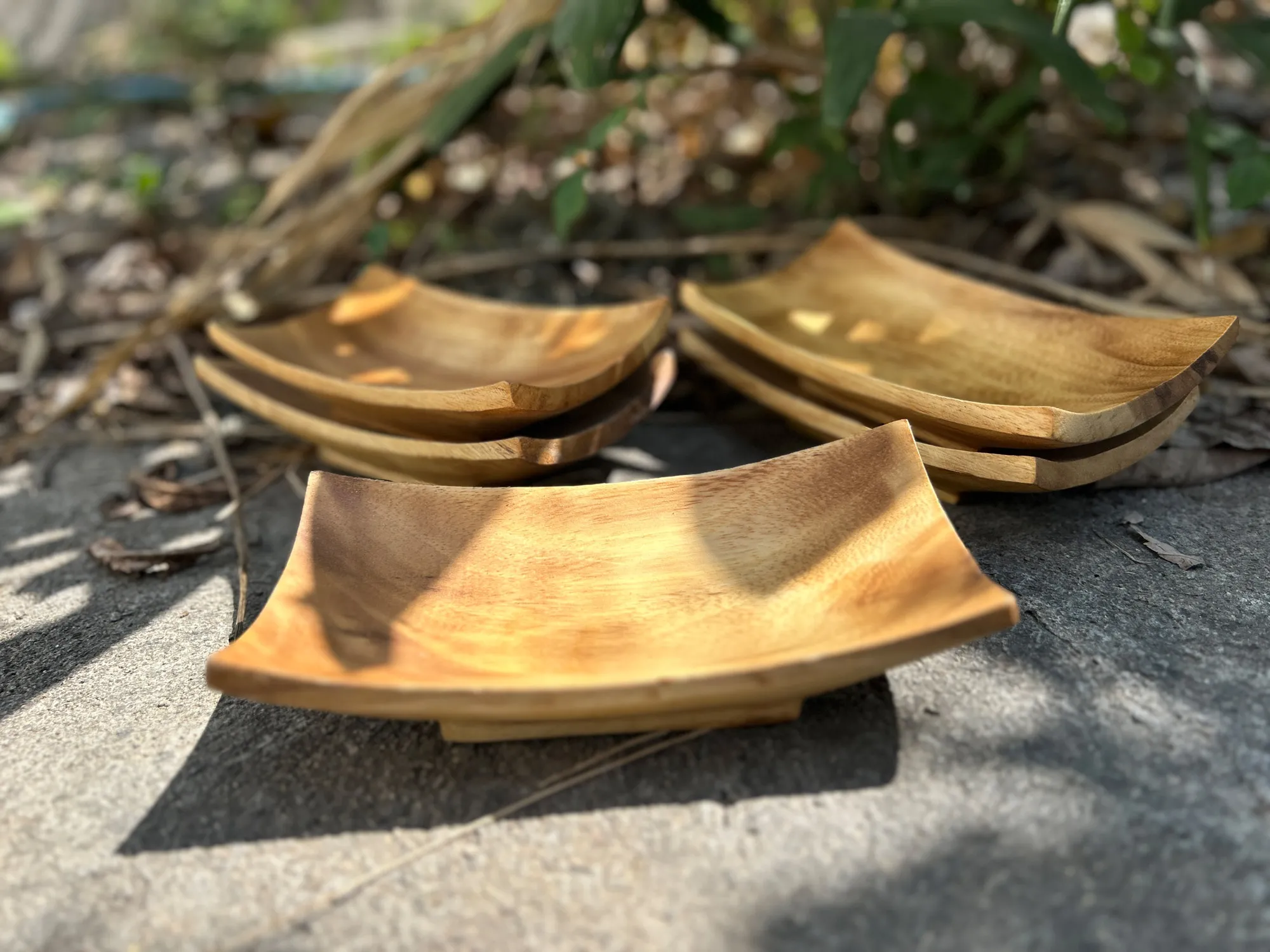 Schale aus Mangoholz, natur, B 20 cm, L 11 cm, H 4 cm