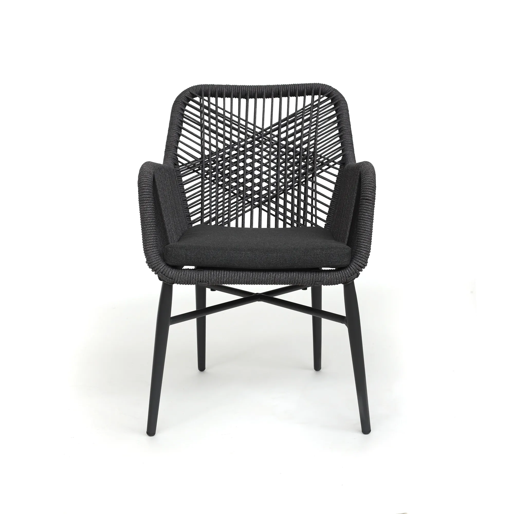 Armsessel 'Denholdt' anthrazit, stapelbar, B 56,5 cm, H 84 cm, L 63 cm