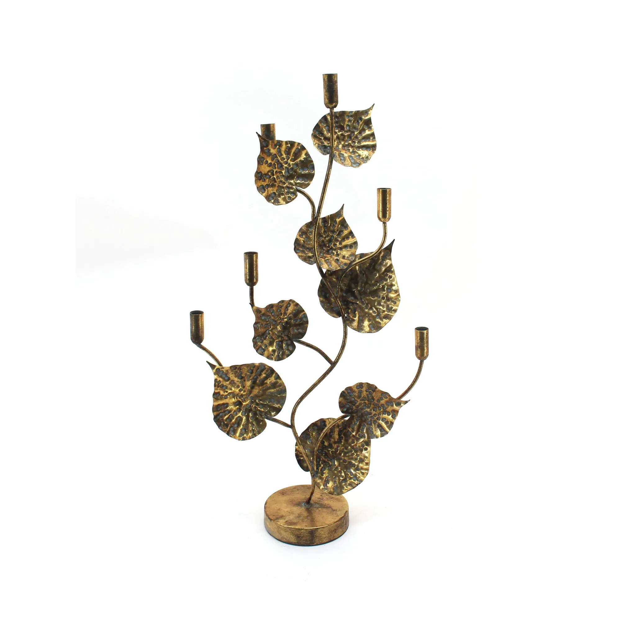 Kerzenhalter 'Dalvano', gold, H 77 cm, B 39,5 cm, L 15 cm