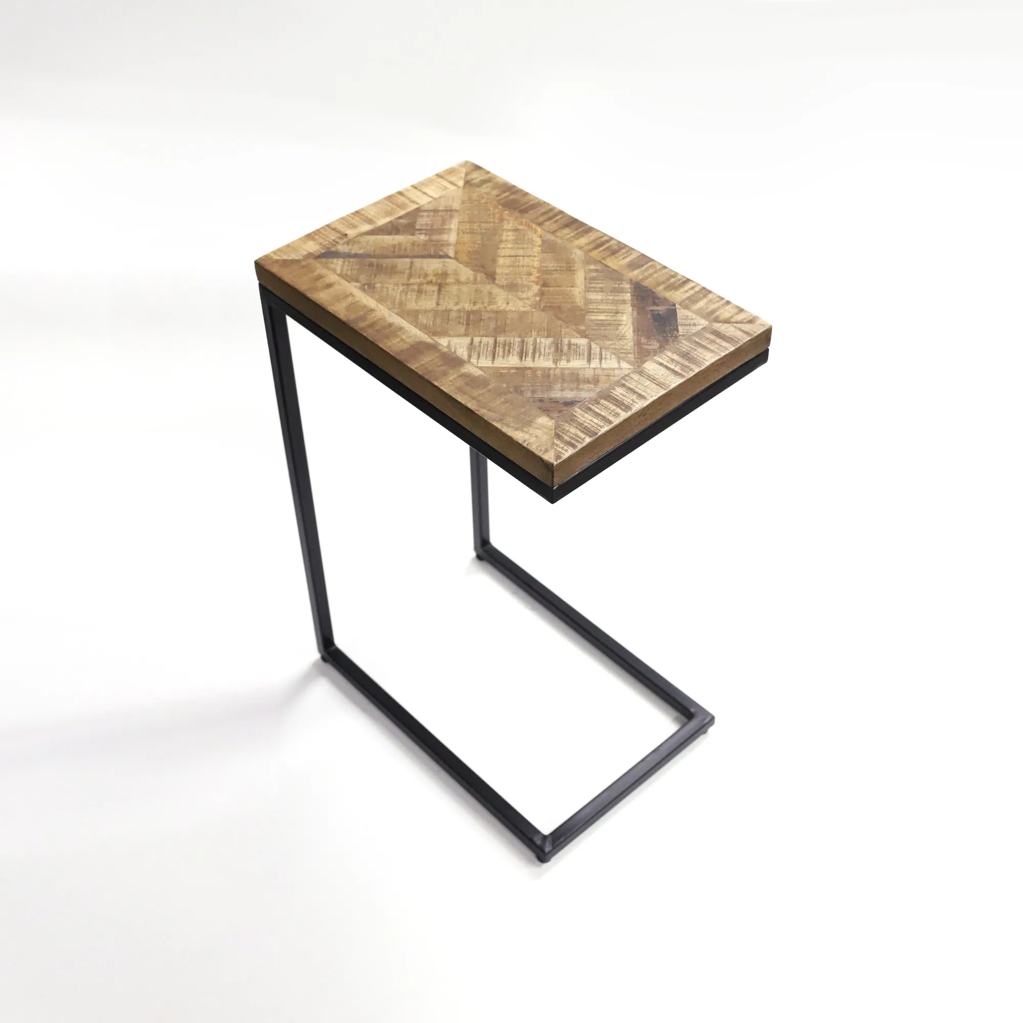 Beistelltisch 'Angardt', aus Mangoholz und Eisen, B 45 cm, L 30 cm, H 65 cm