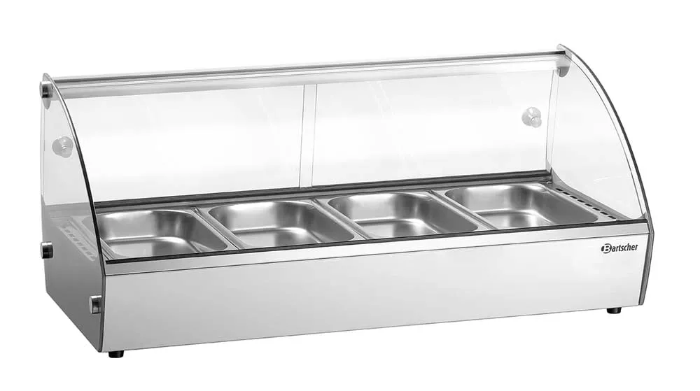 Bartscher Heiße Aufsatzvitrine R4 4 x 1/3 GN
