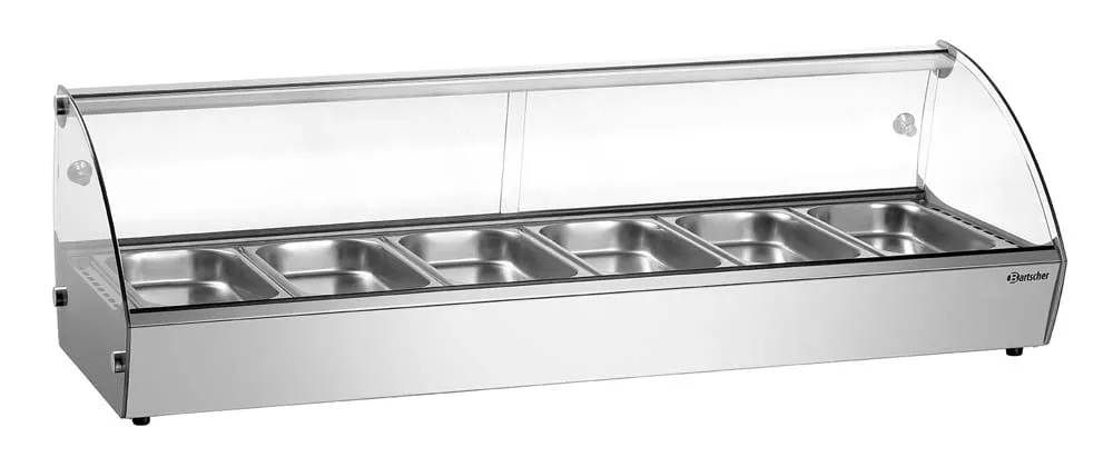 Bartscher Heiße Aufsatzvitrine R6 6 x 1/3 GN