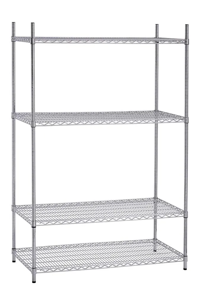 Bartscher Gastro-Regal 4500 | HxBxT 184x121x61cm| Fachlast 125 kg | Gitterboden | Metall verchromt