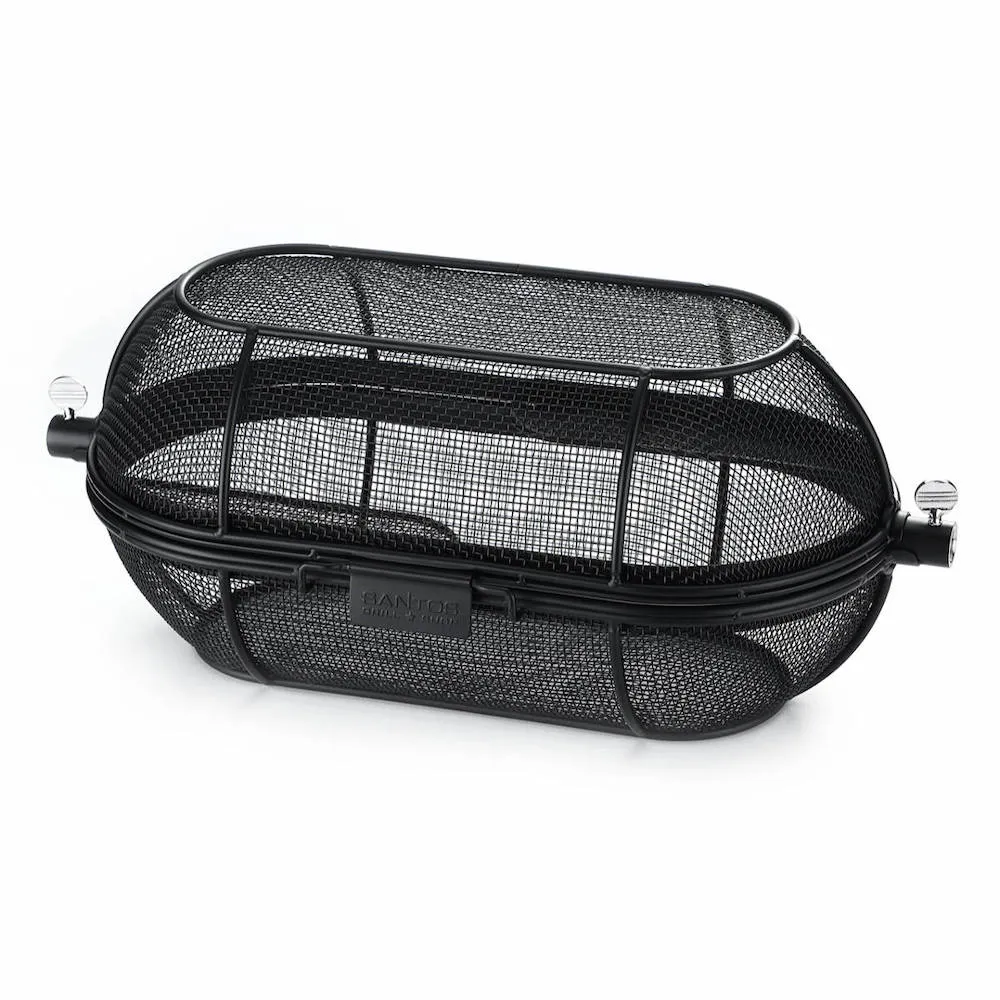 CHEFGASTRO BBQ Drehspieß Korb für Drehspieße, Grillkorb, rund, schwarz