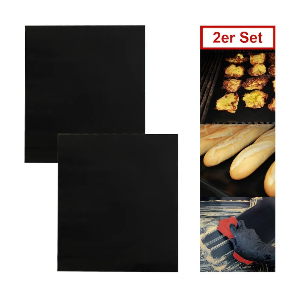 CHEFGASTRO BBQ Grillmatte Bodenschutz 50 x 40 cm, 2er-Set