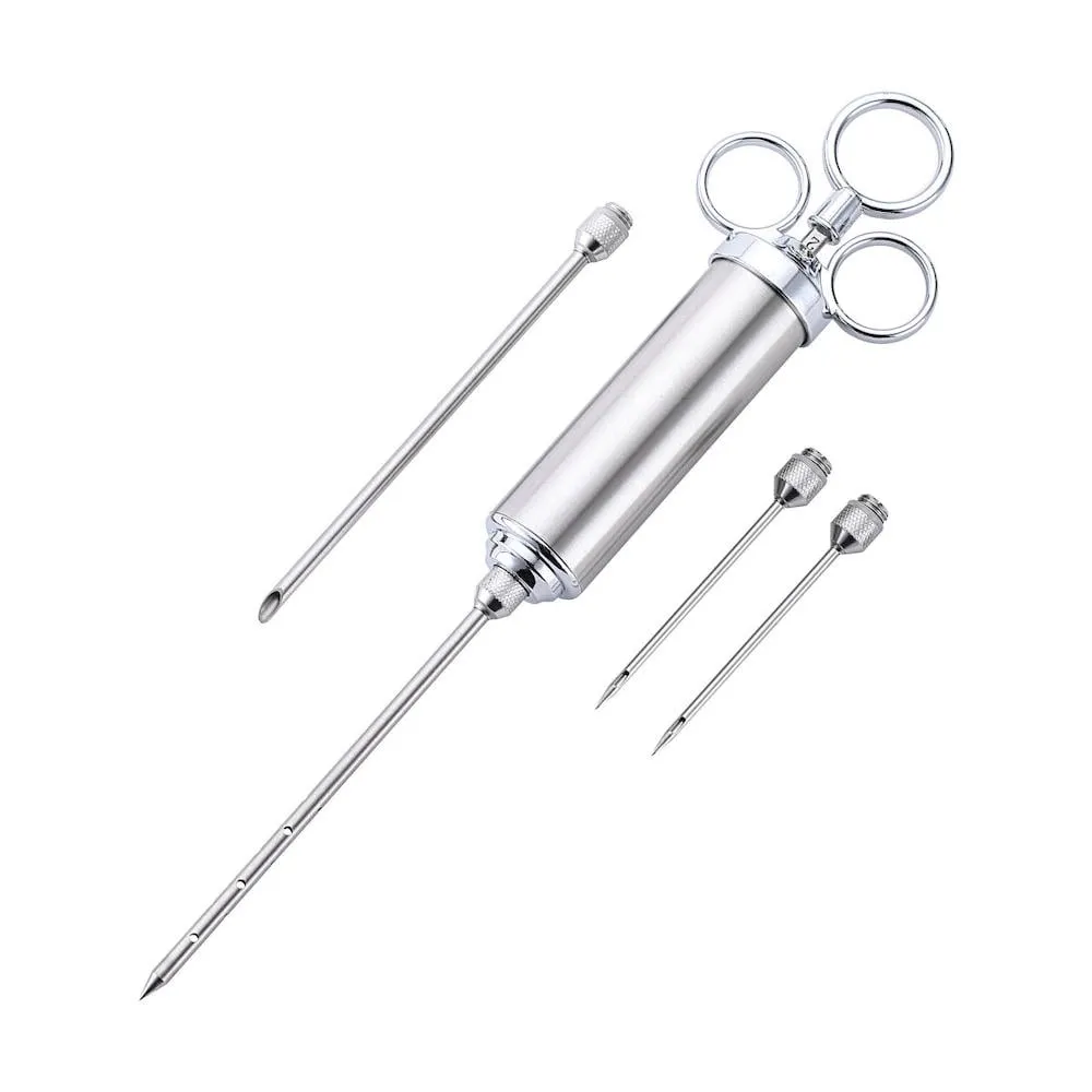 CHEFGASTRO BBQ Marinadenspritze Edelstahl inkl. 4 Nadeln