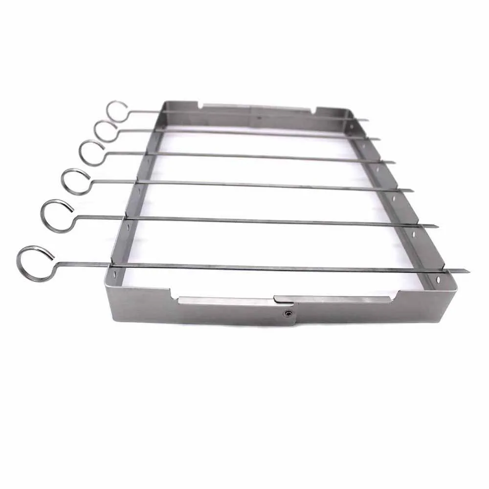 CHEFGASTRO BBQ Schaschlik Set klappbar, Edelstahl