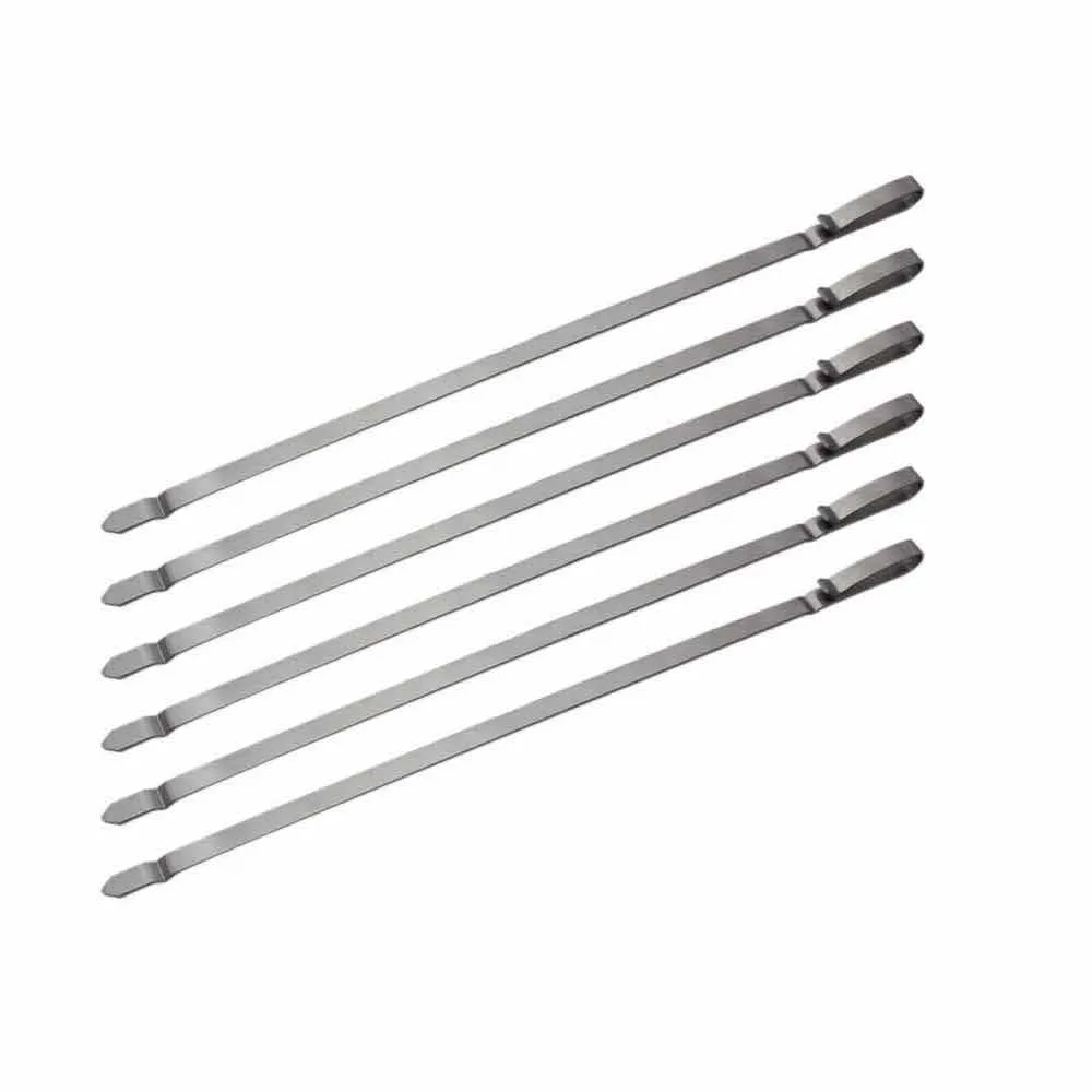 CHEFGASTRO BBQ Grillspieße Edelstahl, passend für SANTOS Windschild, 6er Set