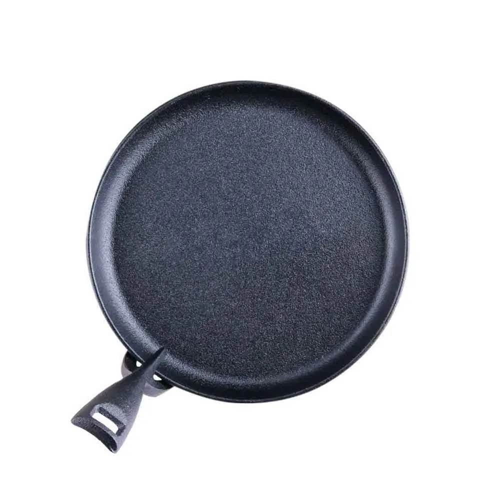 CHEFGASTRO BBQ Fajata-Pfanne Gusseisen inkl. Tablett & Griff, Ø 22cm