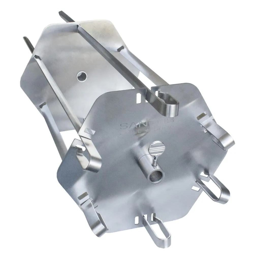 CHEFGASTRO BBQ MEGA Spieß-Rondell für alle gängigen Drehspieße, Edelstahl