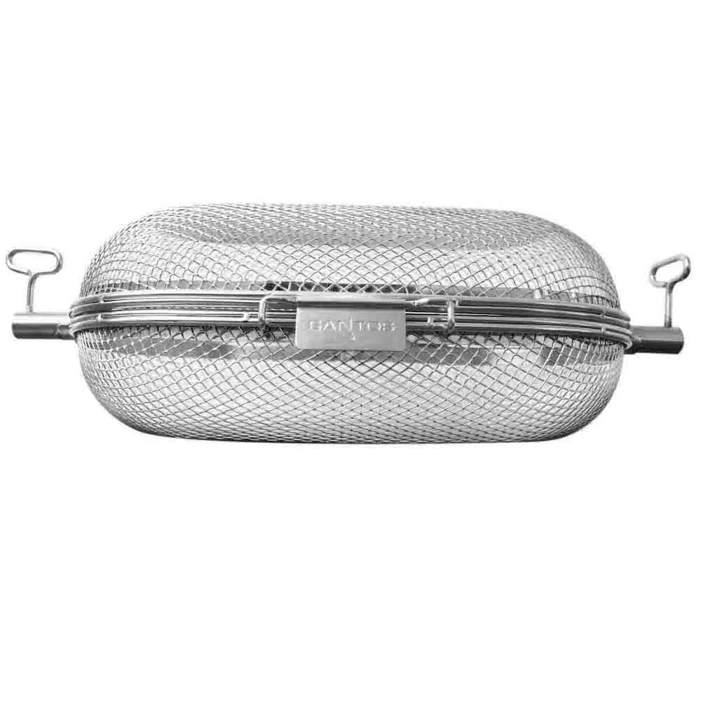 CHEFGASTRO BBQ Drehspieß Korb, Rund, Edelstahl