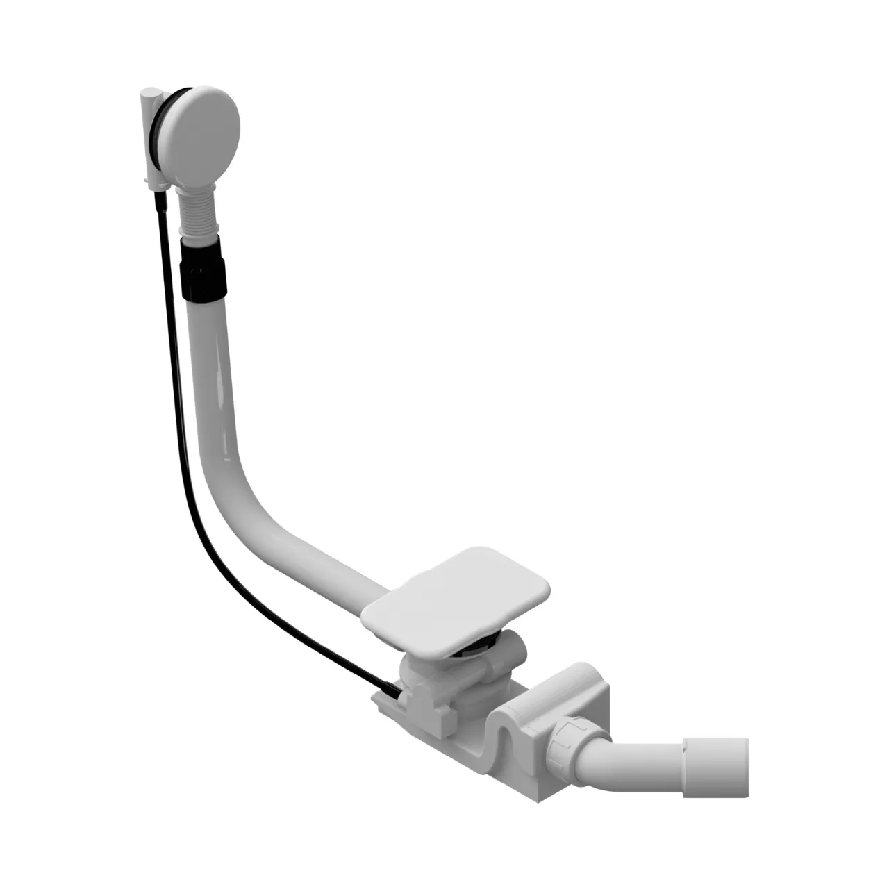 Kaldewei Ablaufgarnitur mit emaillierter Ablaufabdeckung für Modell 4060 „Asymmetric Duo“ in alpinweiß