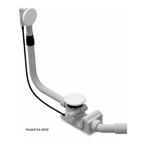 Kaldewei Ablaufgarnitur mit emaillierter Ablaufabdeckung Modell 4040 „Centro Duo“, „Ellipso Duo“ in alpinweiß