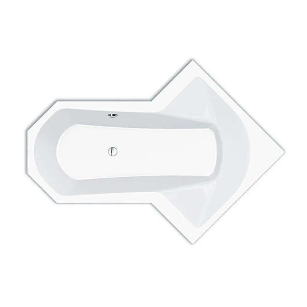 repaBAD Badewanne „Monaco“ sonderform 2100 × 840 mm in Weiß