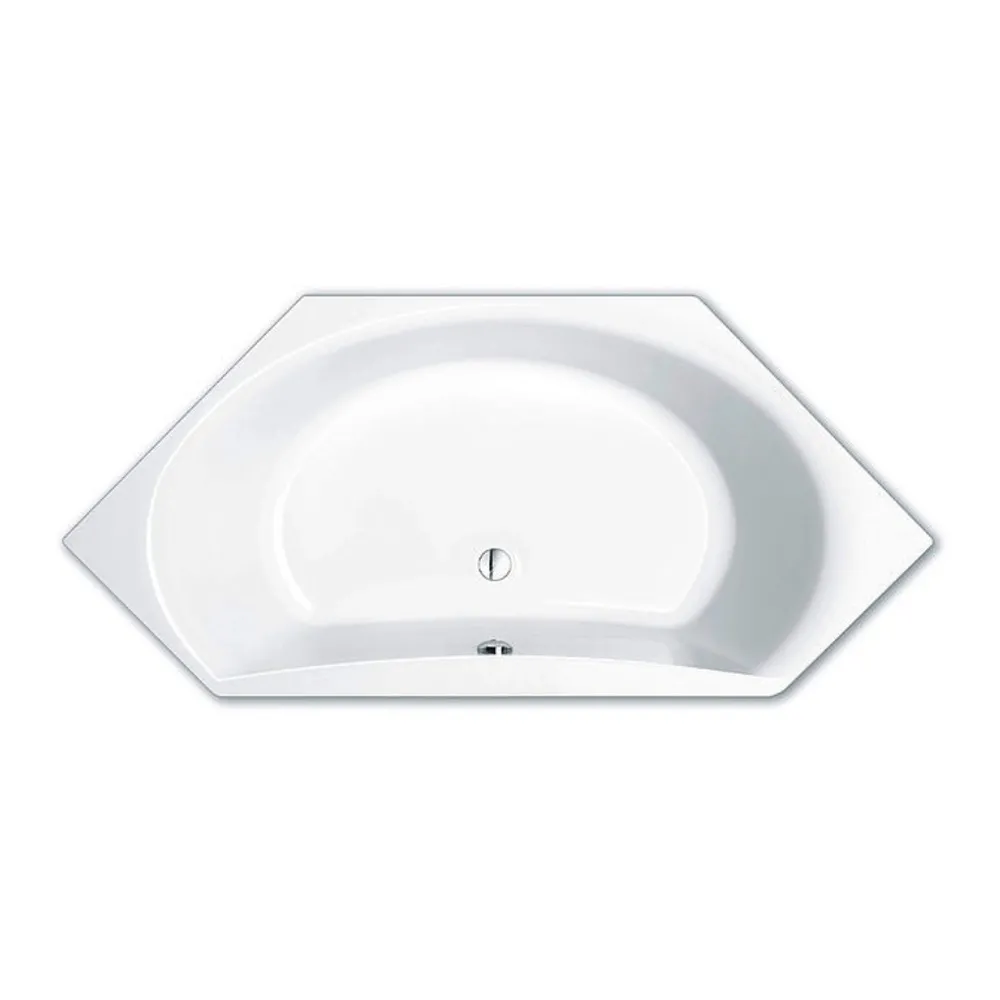 repaBAD Badewanne „Kiruna“ sechseck 1950 × 900 mm in Weiß