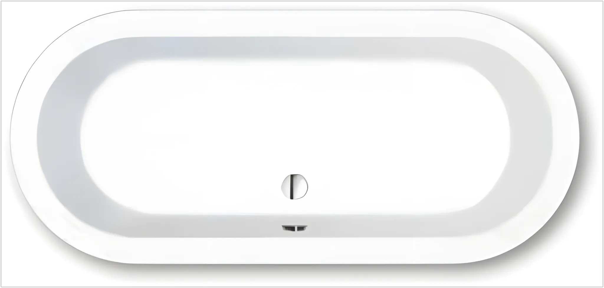 repaBAD Badewanne „Livorno Oval“ oval 1800 × 800 mm, Mittelablauf in Weiß