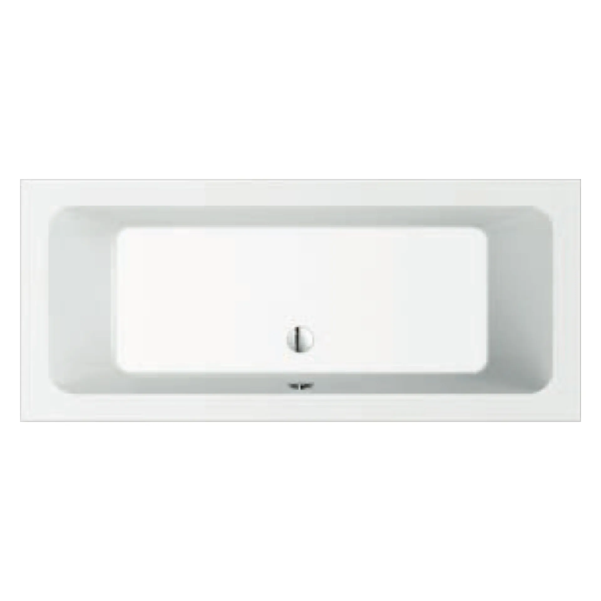 repaBAD Badewanne „Abano“ rechteck 1800 × 800 mm, Mittelablauf in Weiß