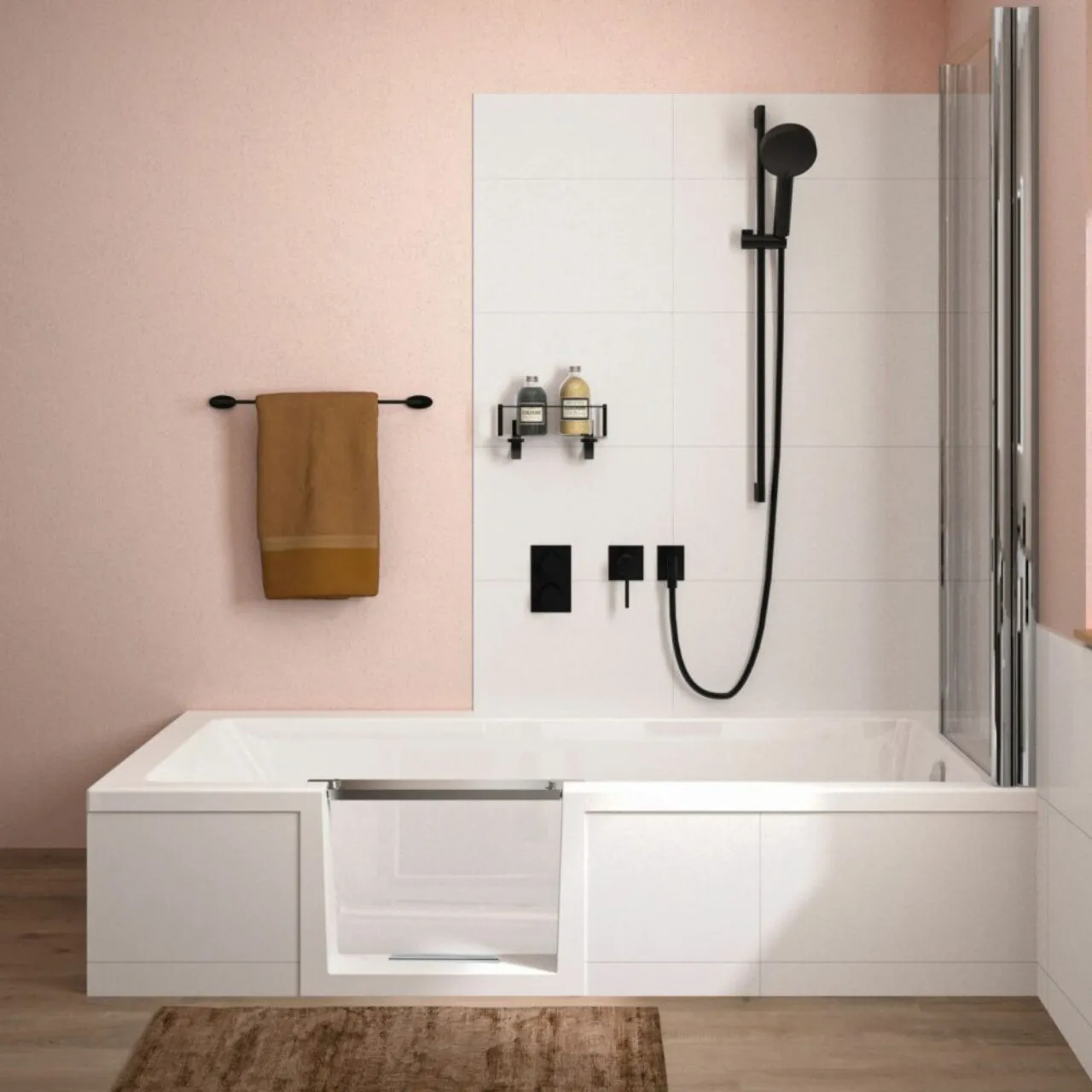 repaBAD Duschbadewanne „Livorno Mono Easy“ 160 × 70 cm