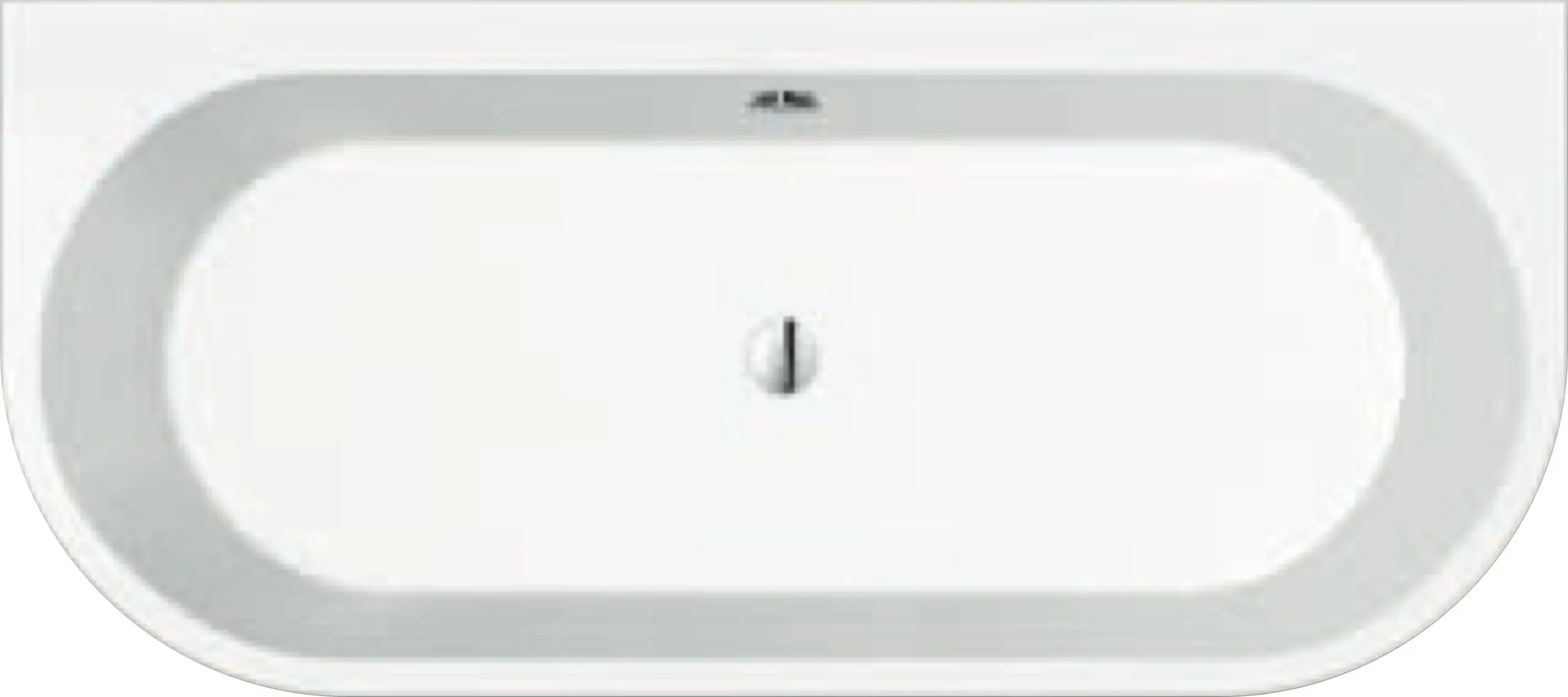 repaBAD Badewanne „Livorno Oval“ vorwand oval 1800 × 800 mm, Mittelablauf, mittig in Weiß