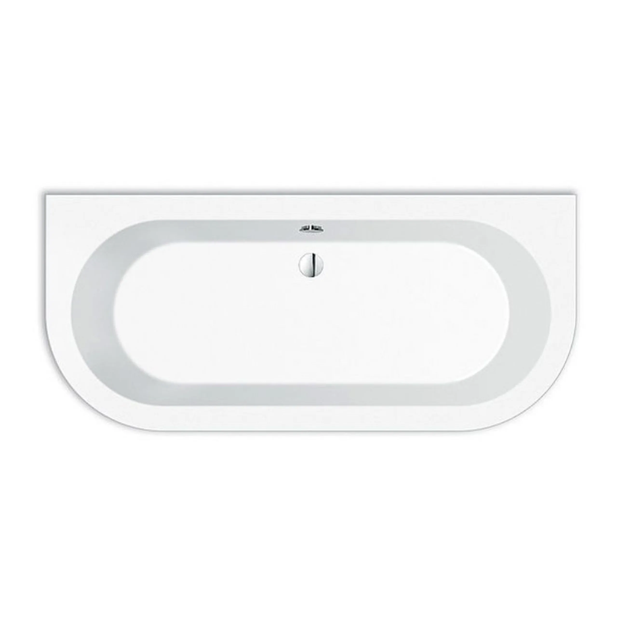 repaBAD Badewanne „Livorno Oval F“ freistehend oval 1700 × 750 mm, Mittelablauf in Weiß