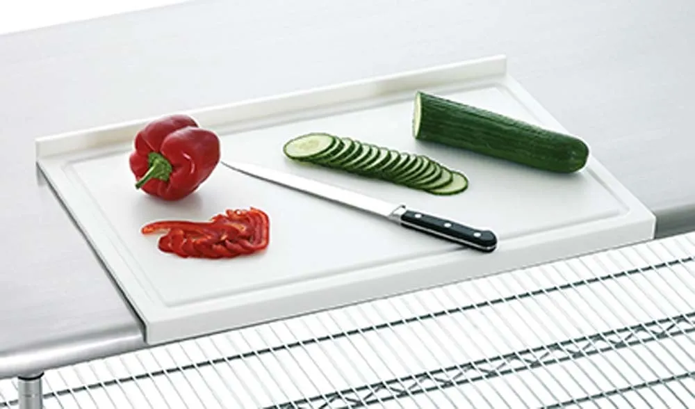 Bartscher Schneidbrett PE, Stopperkante, ws.