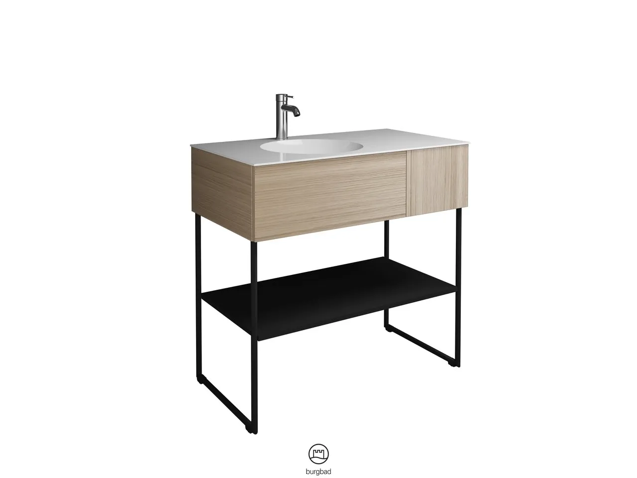 burgbad Badmöbelset „Coco“ in Schilf Hochglanz