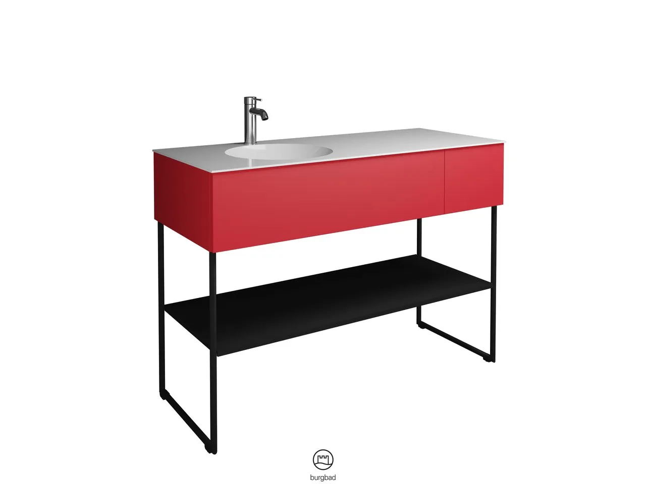 burgbad Badmöbelset „Coco“ in Lichtgrau Solid Matt