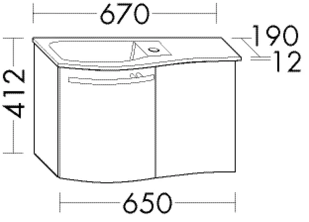 burgbad Badmöbelset „Sinea1.0“ in Weiß Hochglanz
