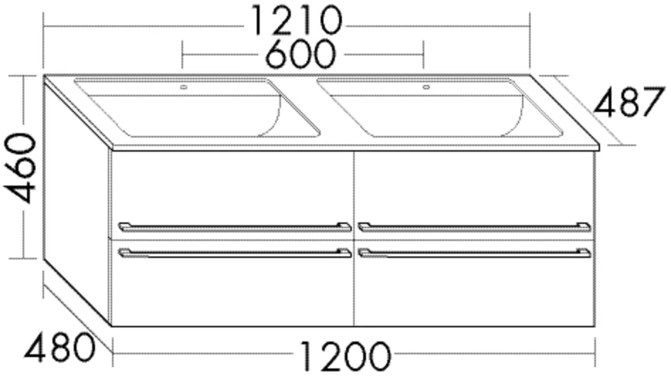 burgbad Waschtischunterschrank „bel“ in Weiß Hochglanz