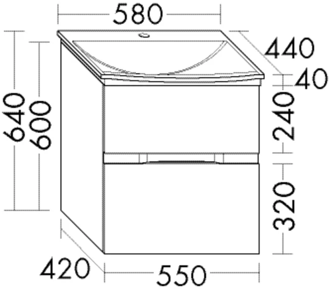 burgbad Badmöbelset „Orell“ Griffleiste, Platin, in Weiß Hochglanz