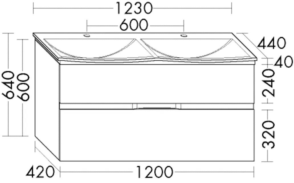 burgbad Badmöbelset „Orell“ Griffleiste, Platin, in Grau Hochglanz