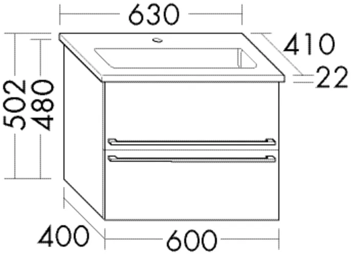 burgbad Badmöbelset „bel“ in Dunkelgrau Solid Matt