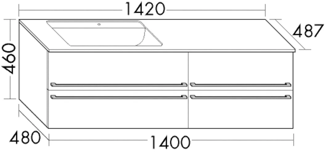 burgbad Badmöbelset „bel“ in Nussbaum Dekor Samt