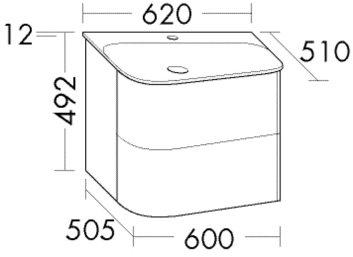 burgbad Badmöbelset „Badu“ Griffleiste, Weiß, in Weiß Hochglanz