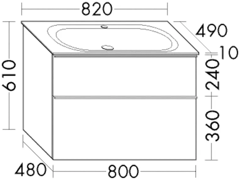 burgbad Badmöbelset „Fiumo 2.0“ 860 × 650 mm Griff, Weiß Matt (230 mm), in Weiß Matt