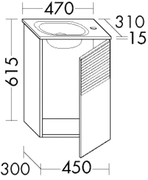 burgbad Waschtischunterschrank „Fiumo“ in Eiche Dekor Cashmere