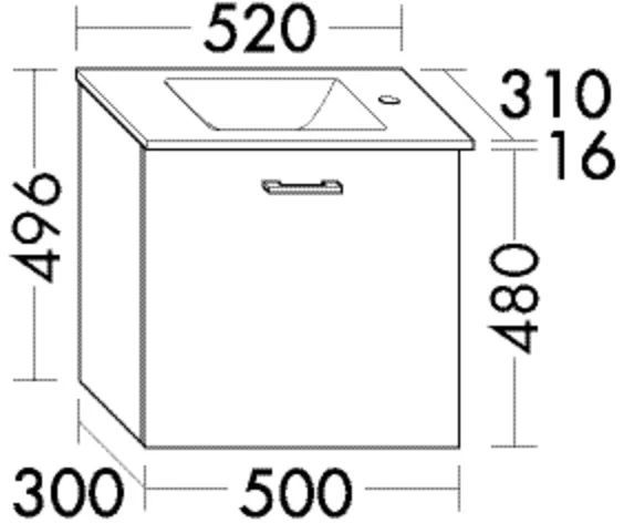 burgbad Waschtischunterschrank „Sys30“ in Grau Hochglanz