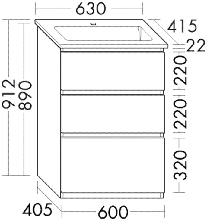 burgbad Waschtischunterschrank „Lin20“ in Eiche Dekor Cashmere