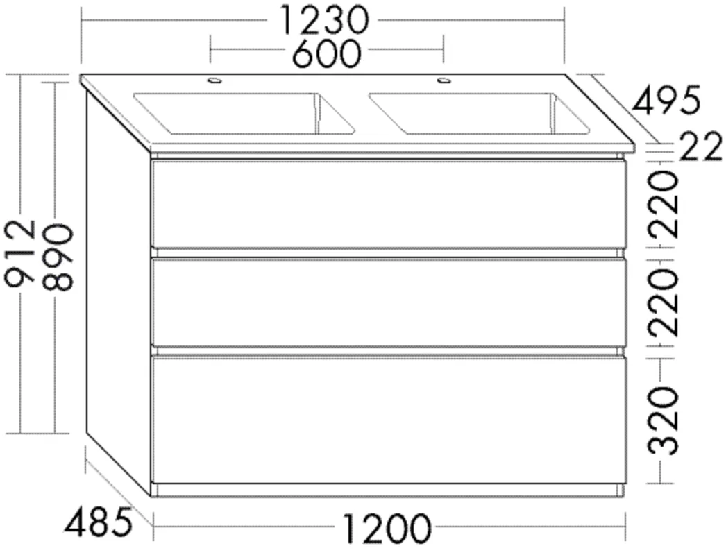 burgbad Waschtischunterschrank „Lin20“ in Schilf Hochglanz