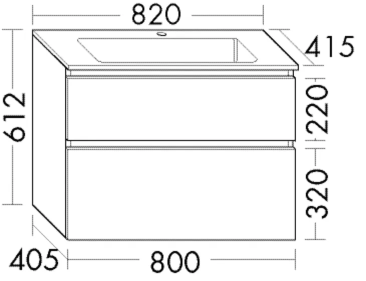 burgbad Waschtischunterschrank „Lin20“ in Anthrazit Solid Matt