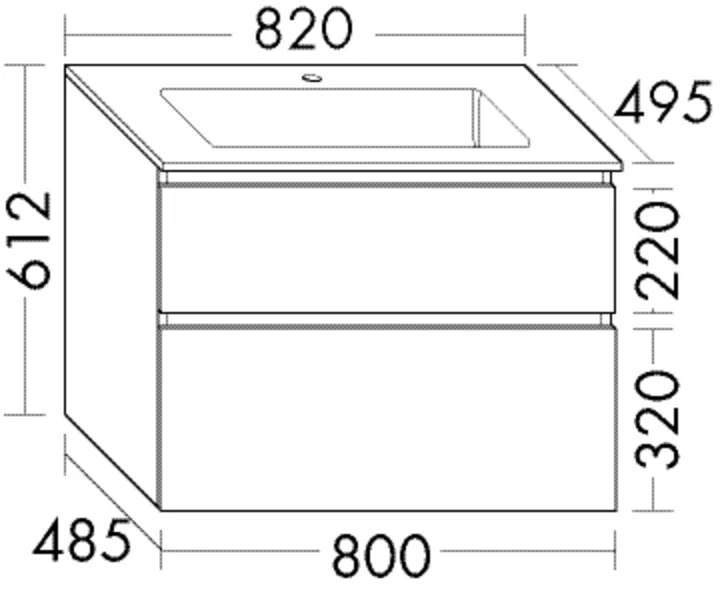 burgbad Waschtischunterschrank „Lin20“ in Salbeigrau Hochglanz