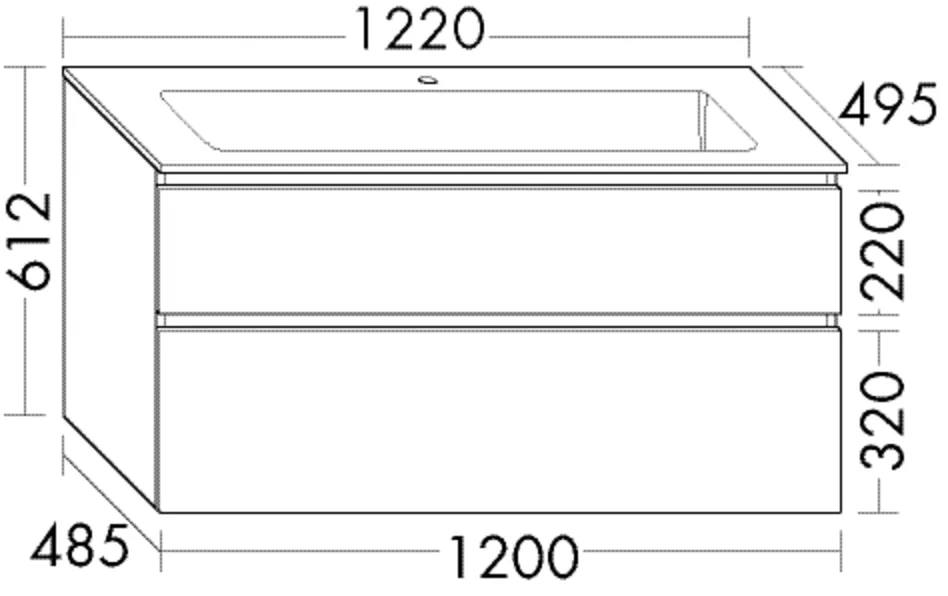 burgbad Waschtischunterschrank „Lin20“ in Eiche Dekor Caramel