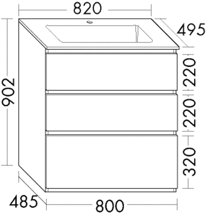 burgbad Waschtischunterschrank „Lin20“ in Veloursgrau Matt