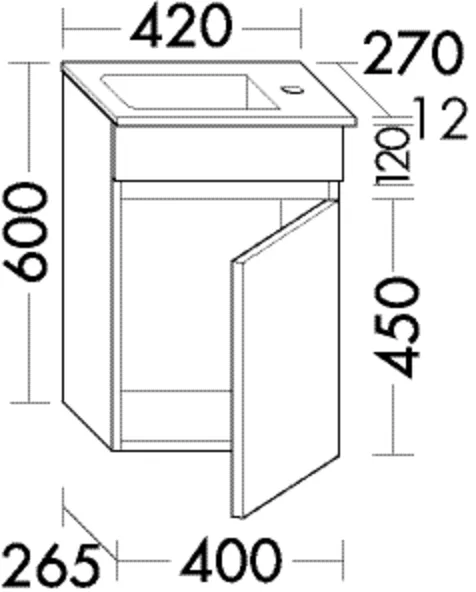 burgbad Waschtischunterschrank „Lin20“ in Eiche Dekor Baumwolle