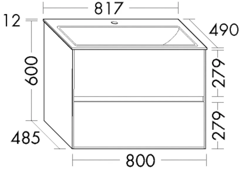 burgbad Waschtischunterschrank „rc40Solitaire“ in Lichtgrau Solid Matt