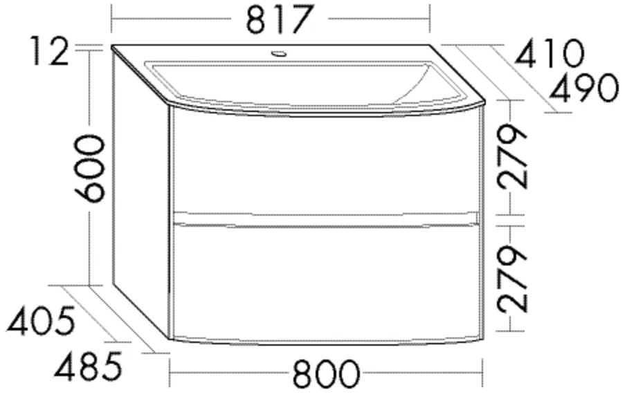 burgbad Waschtischunterschrank „rc40Solitaire“ in Sand Hochglanz
