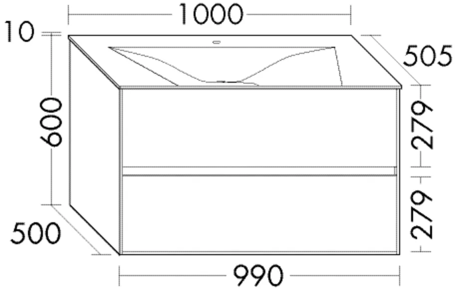 burgbad Waschtischunterschrank „rc40Solitaire“ in Salbeigrau Hochglanz