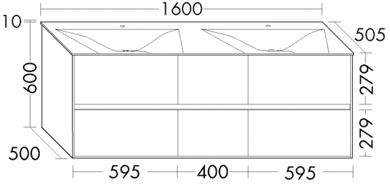 burgbad Waschtischunterschrank „rc40Solitaire“ in Steingrau Solid Matt