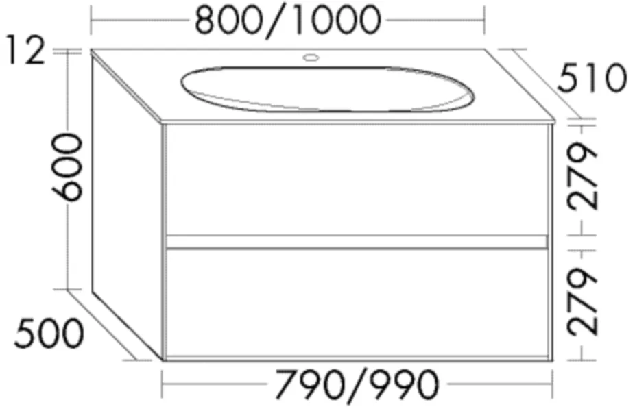burgbad Waschtischunterschrank „rc40Solitaire“ in Sandorange Hochglanz